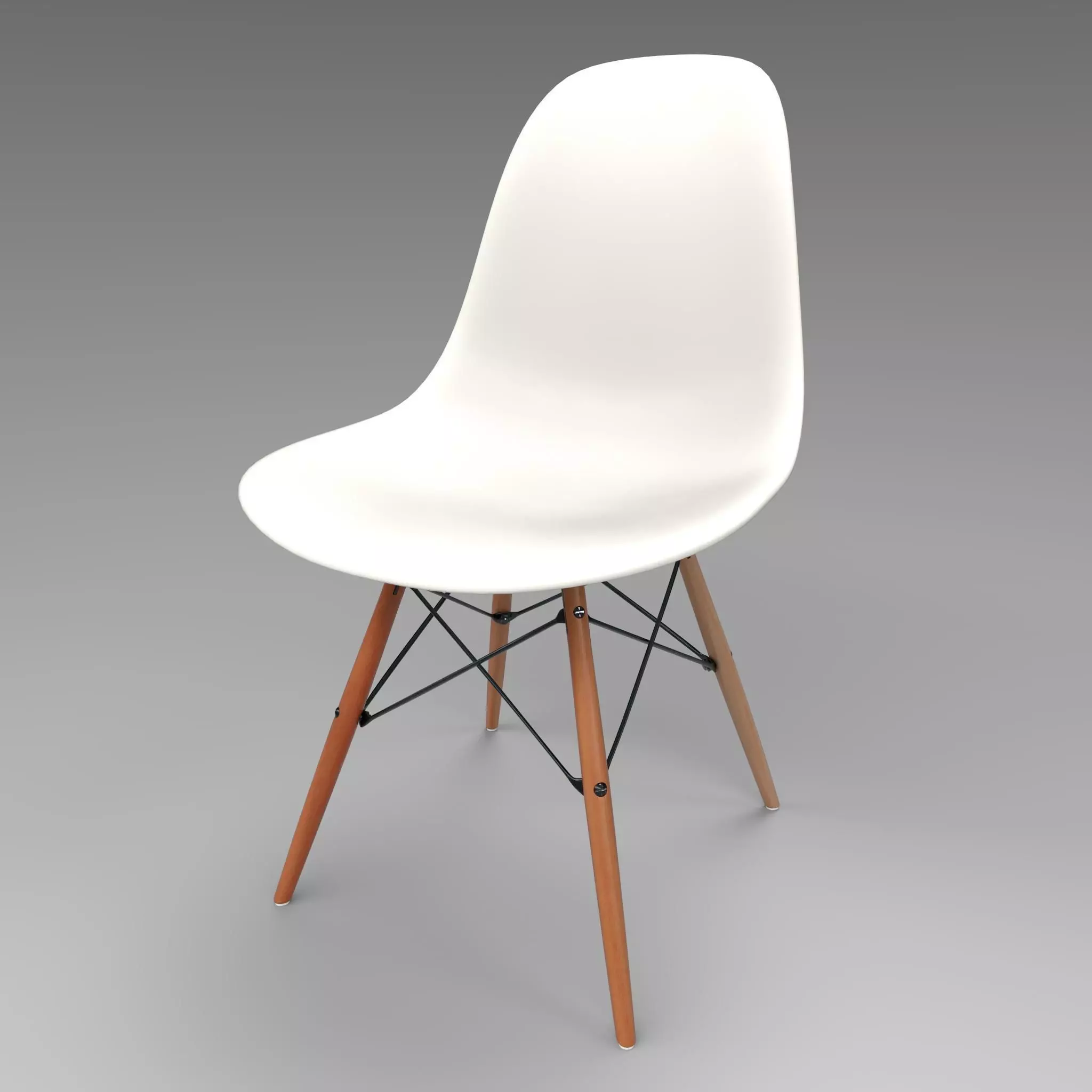 Eames Plastic Side Chair DSW by Vitra 3D model_0
