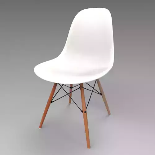 Eames Plastic Side Chair DSW by Vitra 3D model