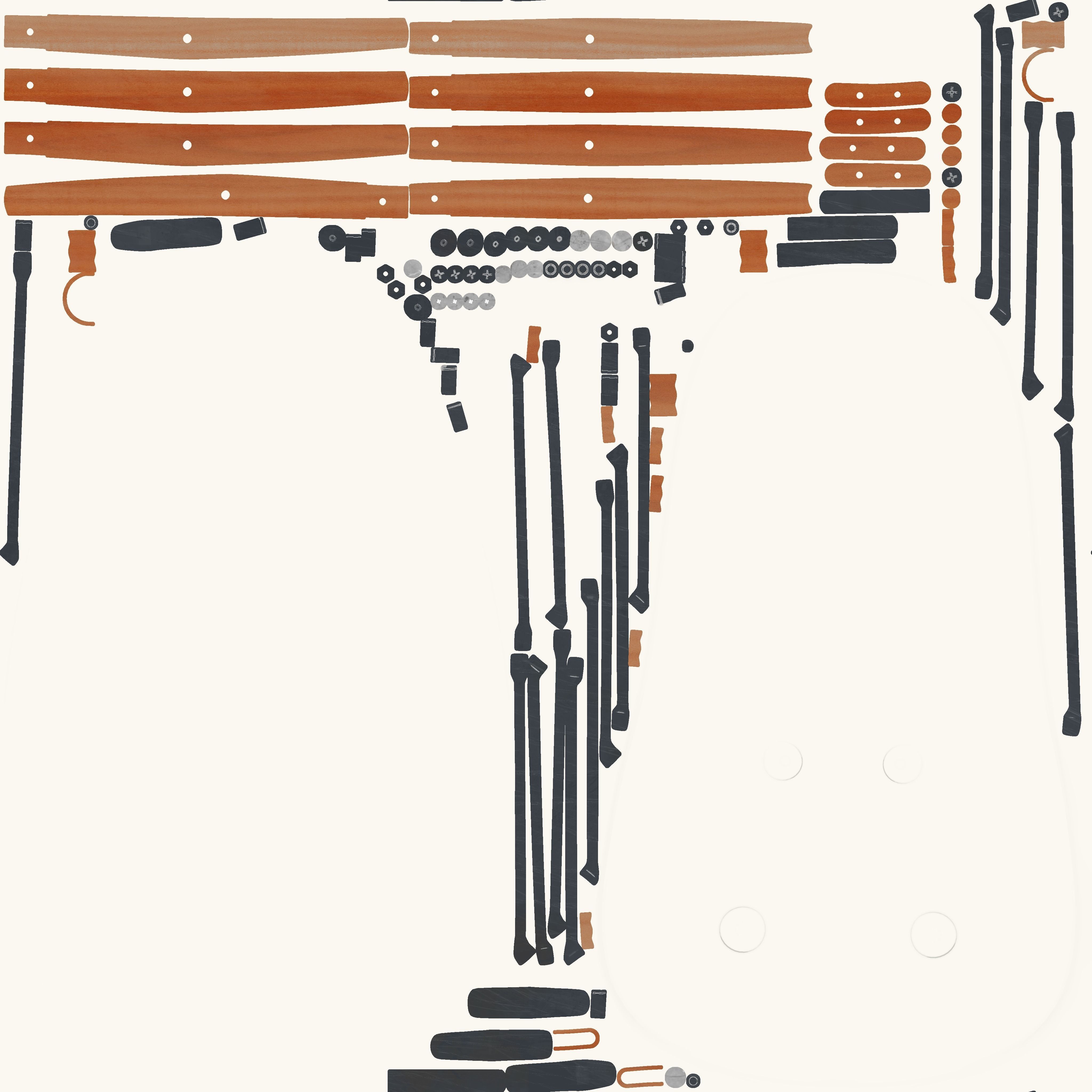 Eames Plastic Side Chair DSW by Vitra 3D model_7