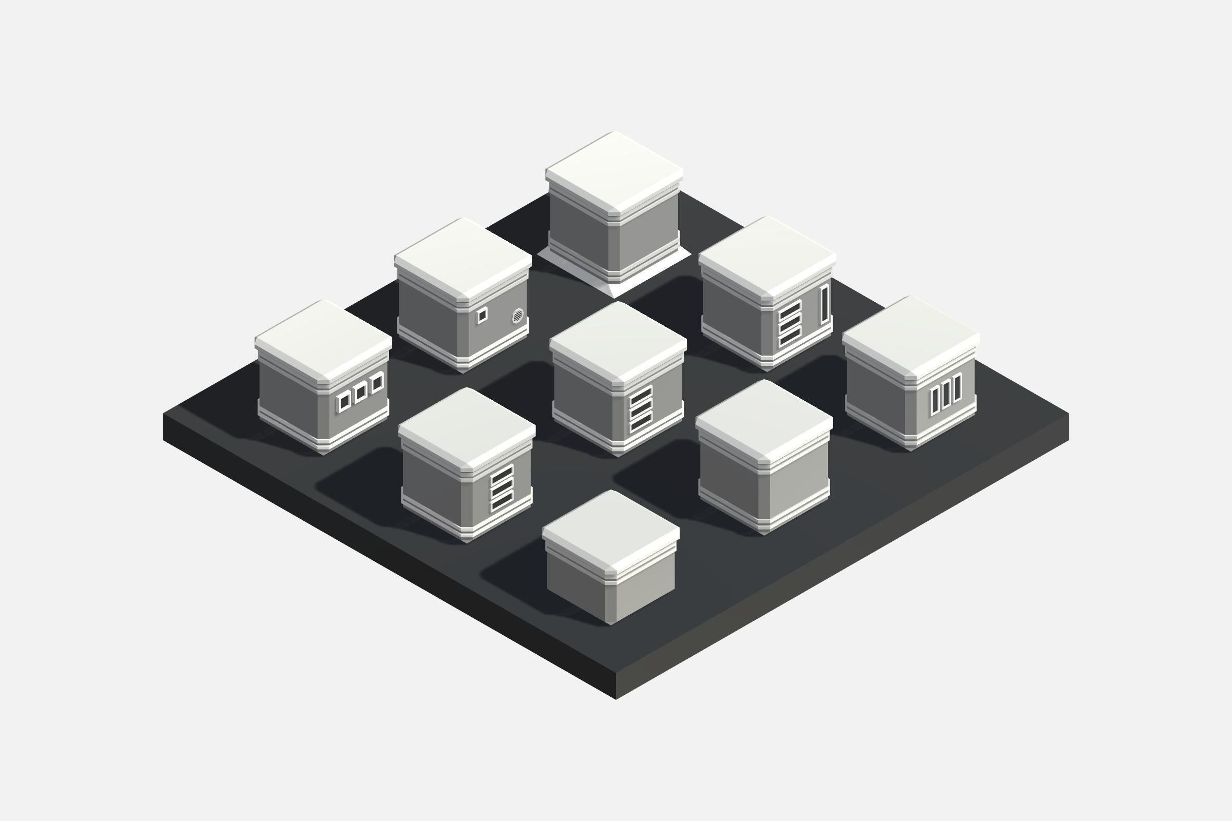 SCIFI STATION - Stylized Low Polygon 3D Art Asset Pack Low-poly 3D model_15