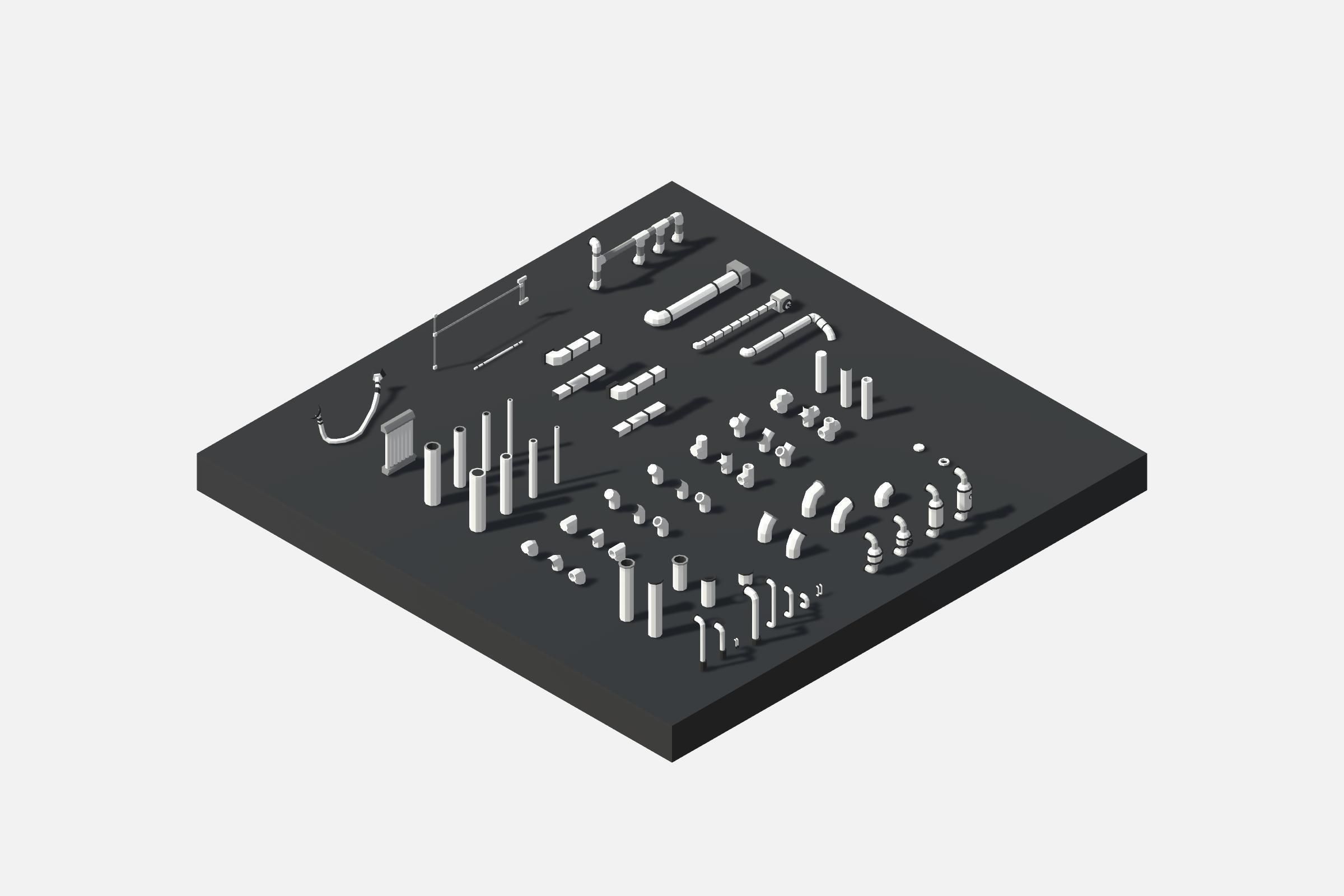 SCIFI STATION - Stylized Low Polygon 3D Art Asset Pack Low-poly 3D model_5