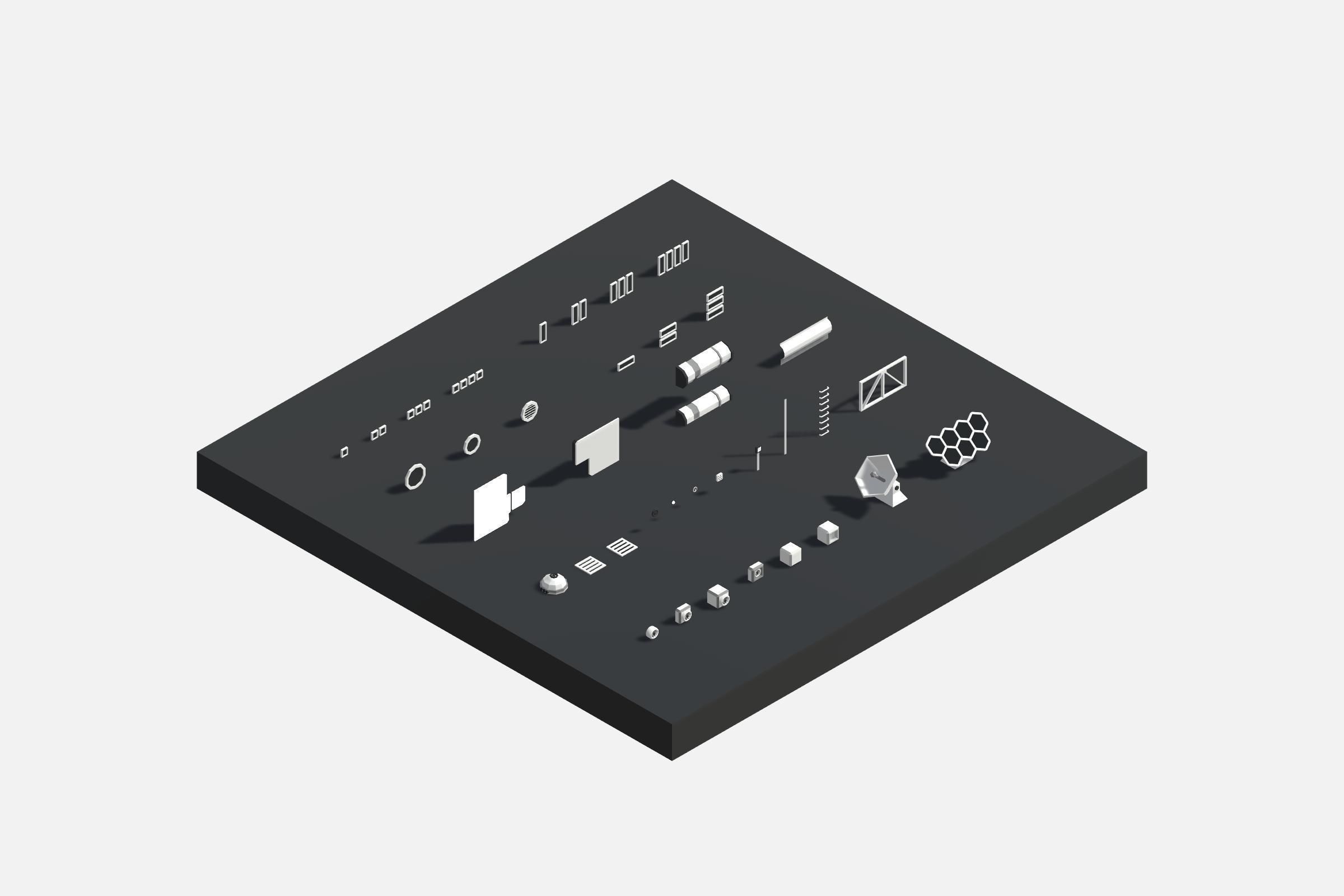 SCIFI STATION - Stylized Low Polygon 3D Art Asset Pack Low-poly 3D model_4