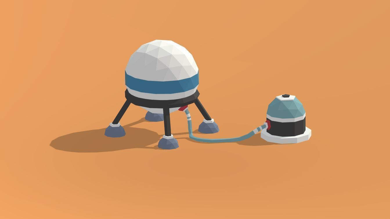 SCIFI STATION - Stylized Low Polygon 3D Art Asset Pack Low-poly 3D model_32