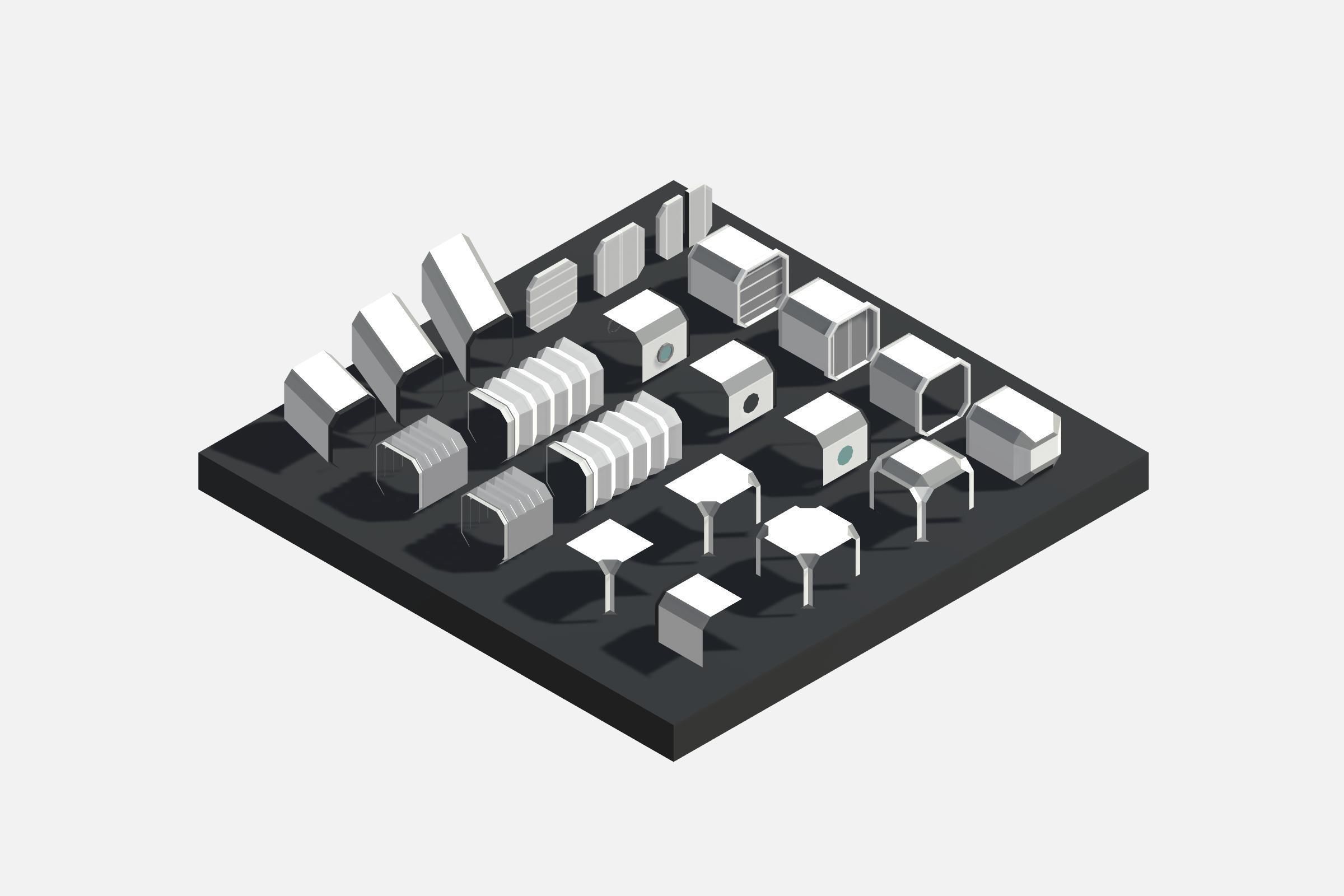 SCIFI STATION - Stylized Low Polygon 3D Art Asset Pack Low-poly 3D model_24