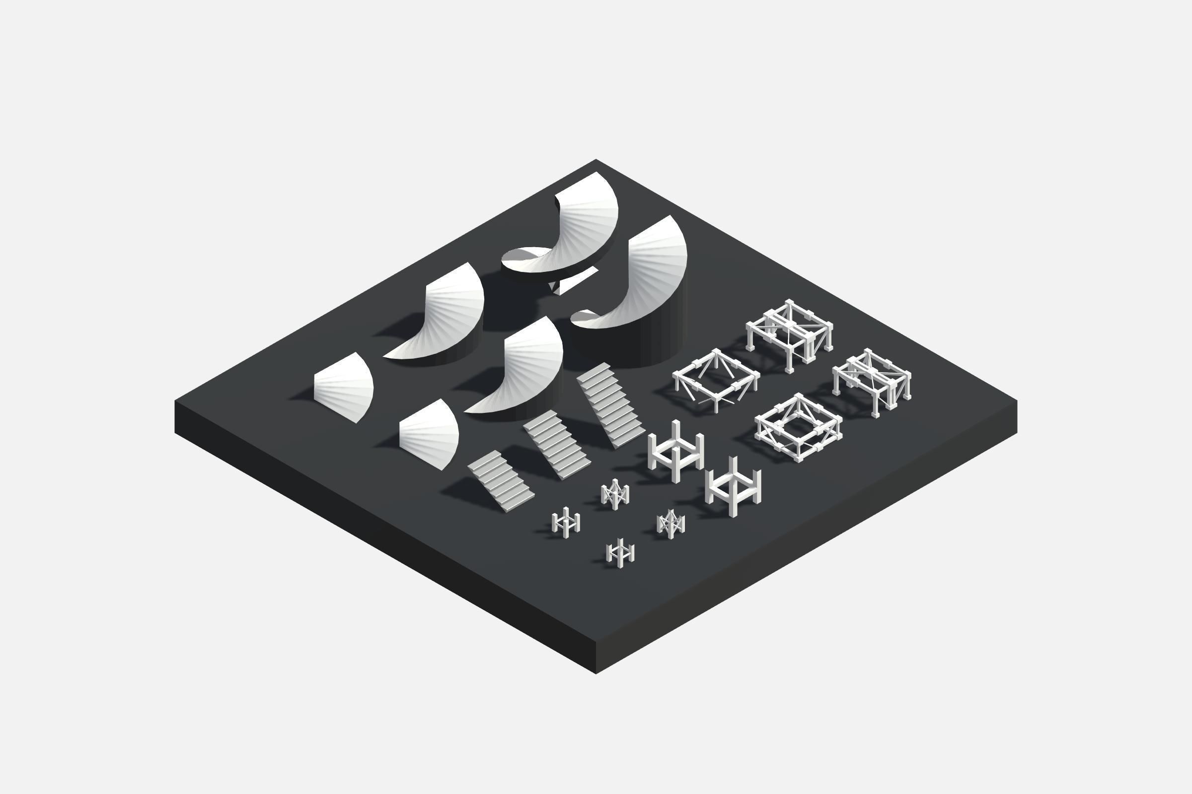 SCIFI STATION - Stylized Low Polygon 3D Art Asset Pack Low-poly 3D model_9