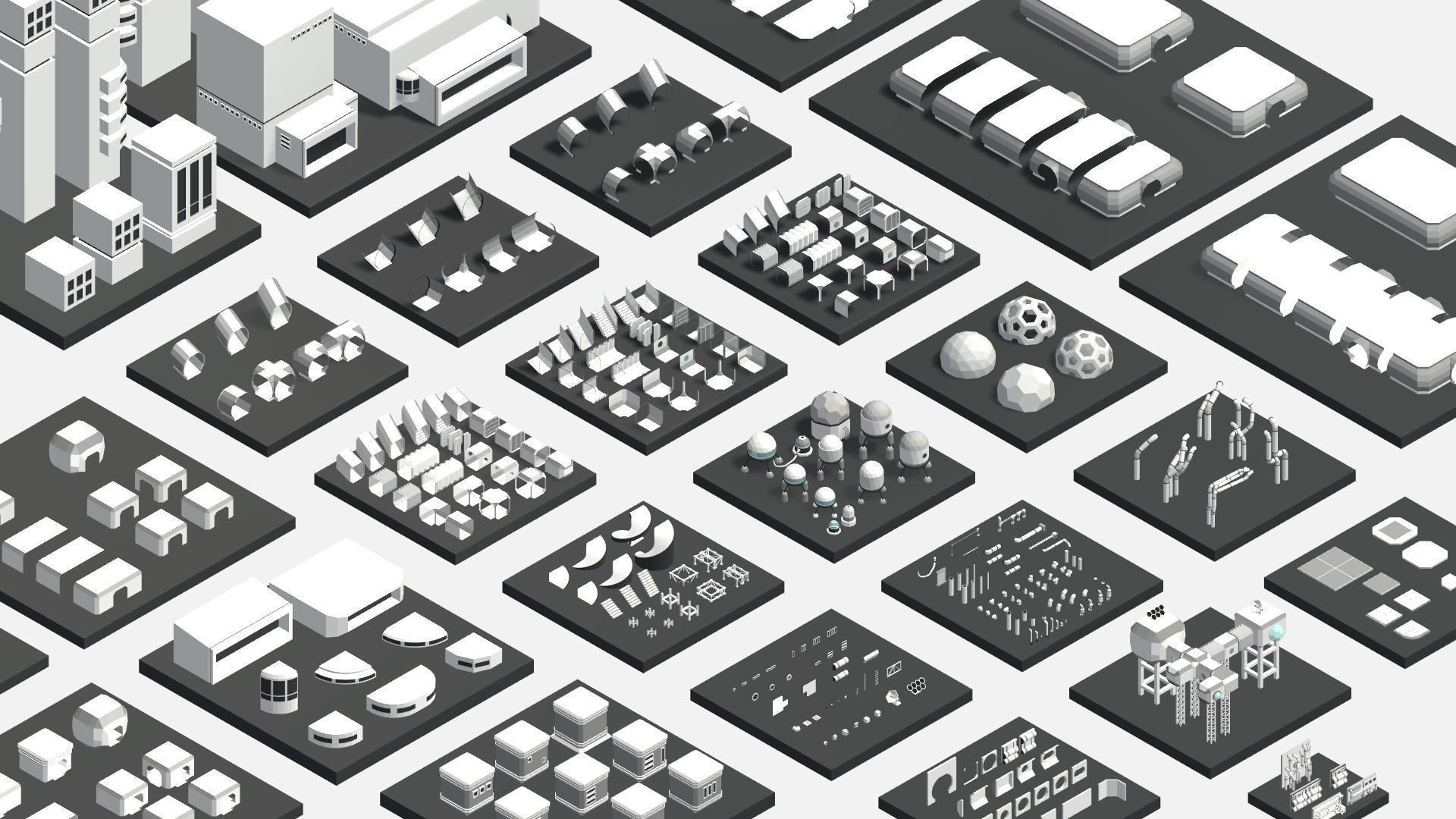 SCIFI STATION - Stylized Low Polygon 3D Art Asset Pack Low-poly 3D model_1