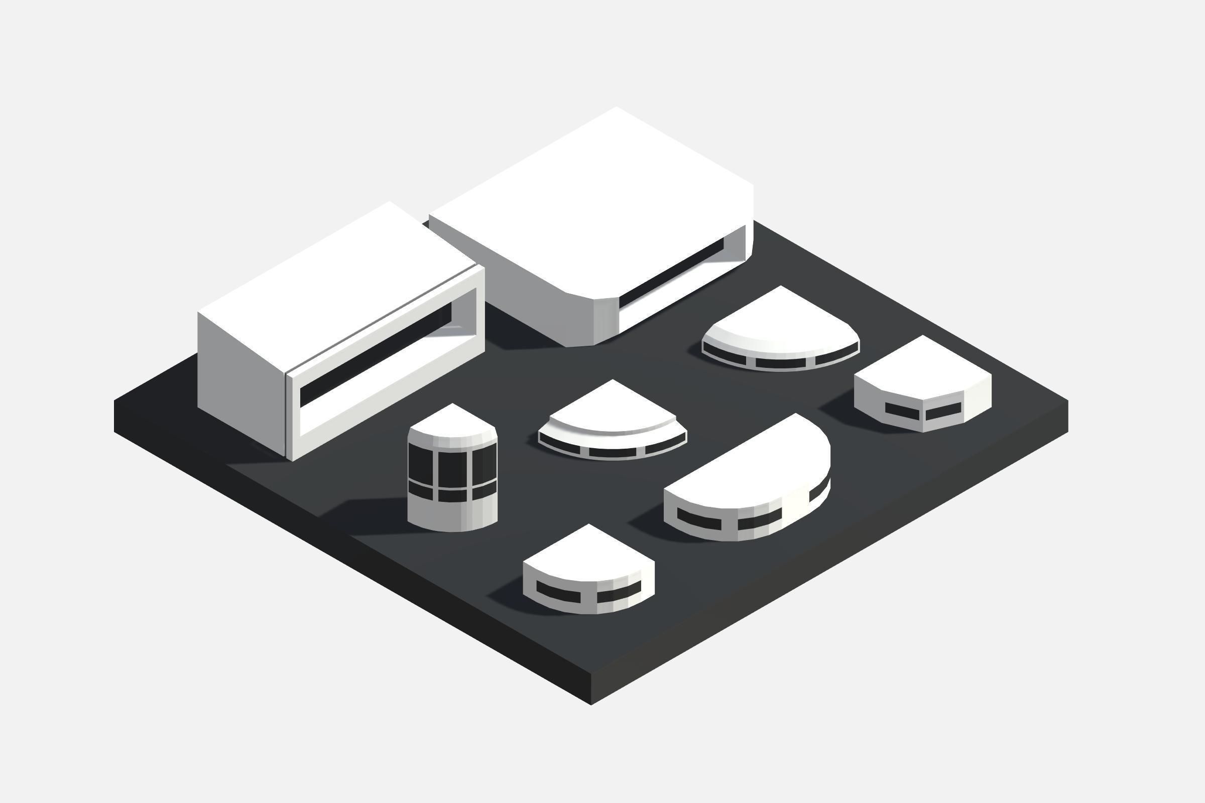 SCIFI STATION - Stylized Low Polygon 3D Art Asset Pack Low-poly 3D model_14