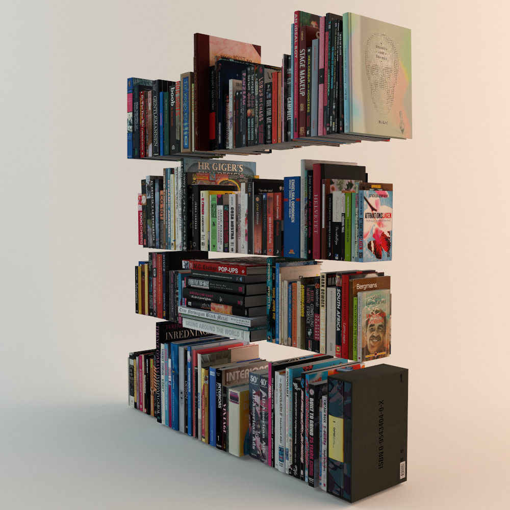 188 Realistic Books 3D model_1