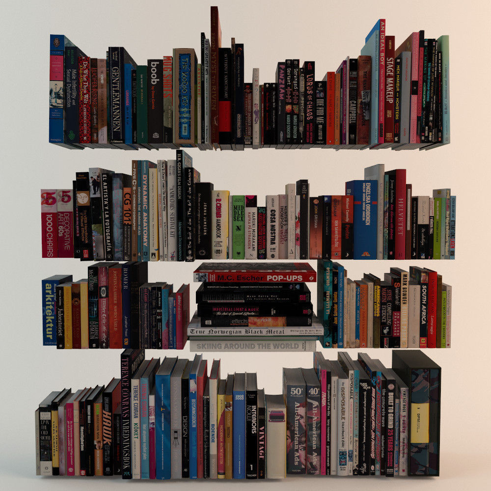 188 Realistic Books 3D model_4