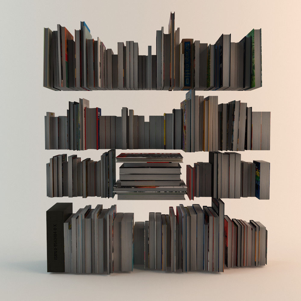 188 Realistic Books 3D model_2
