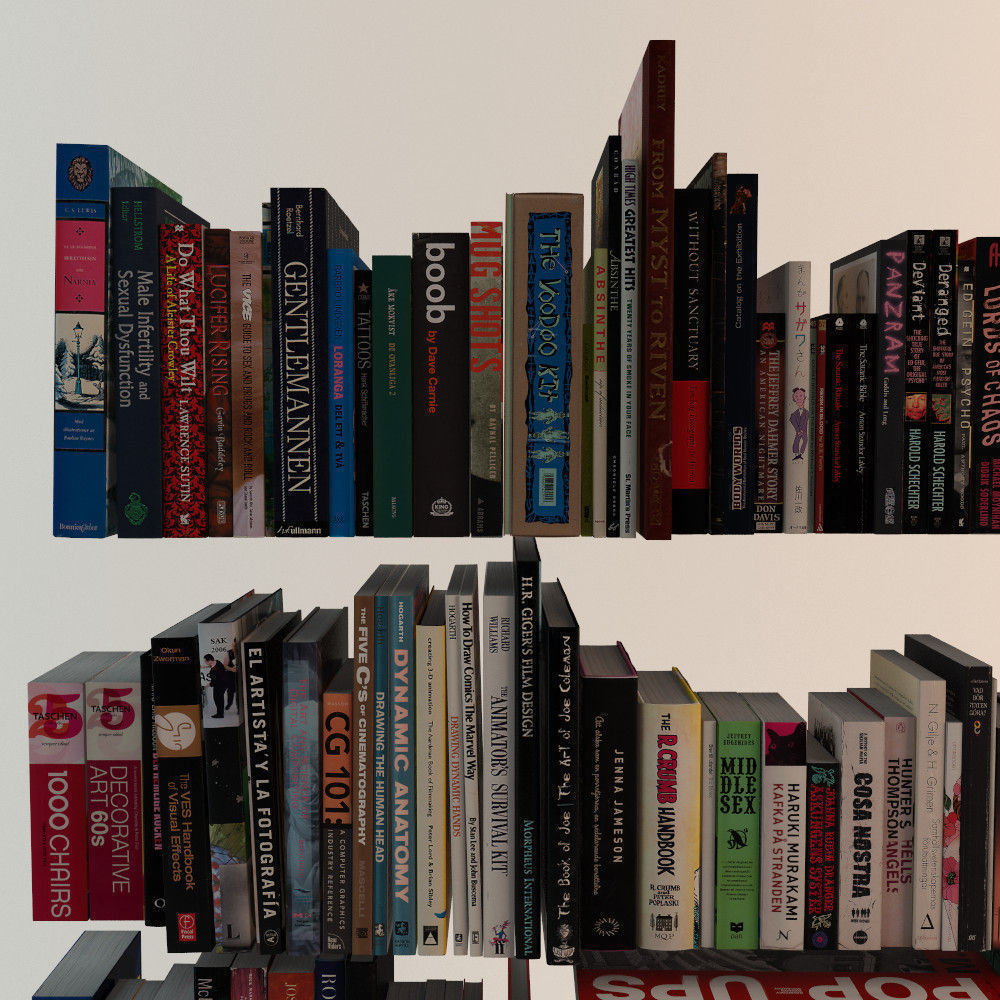 188 Realistic Books 3D model_3