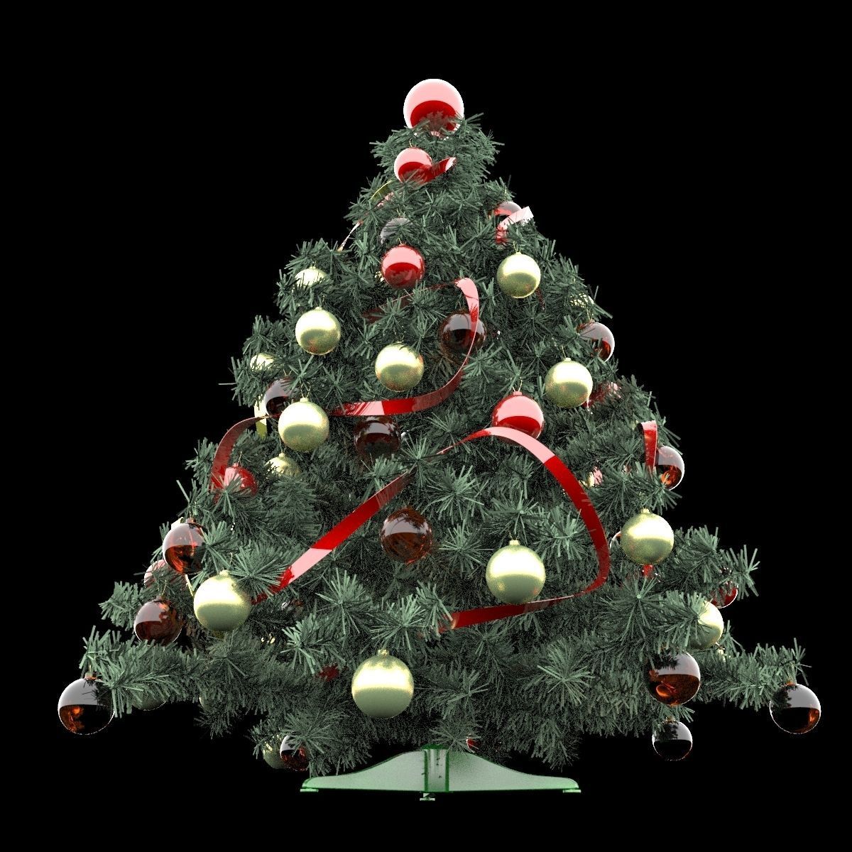 Christmas tree 3D model_6