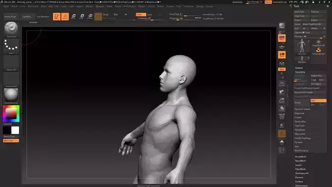 body white kid low poly Low-poly 3D model