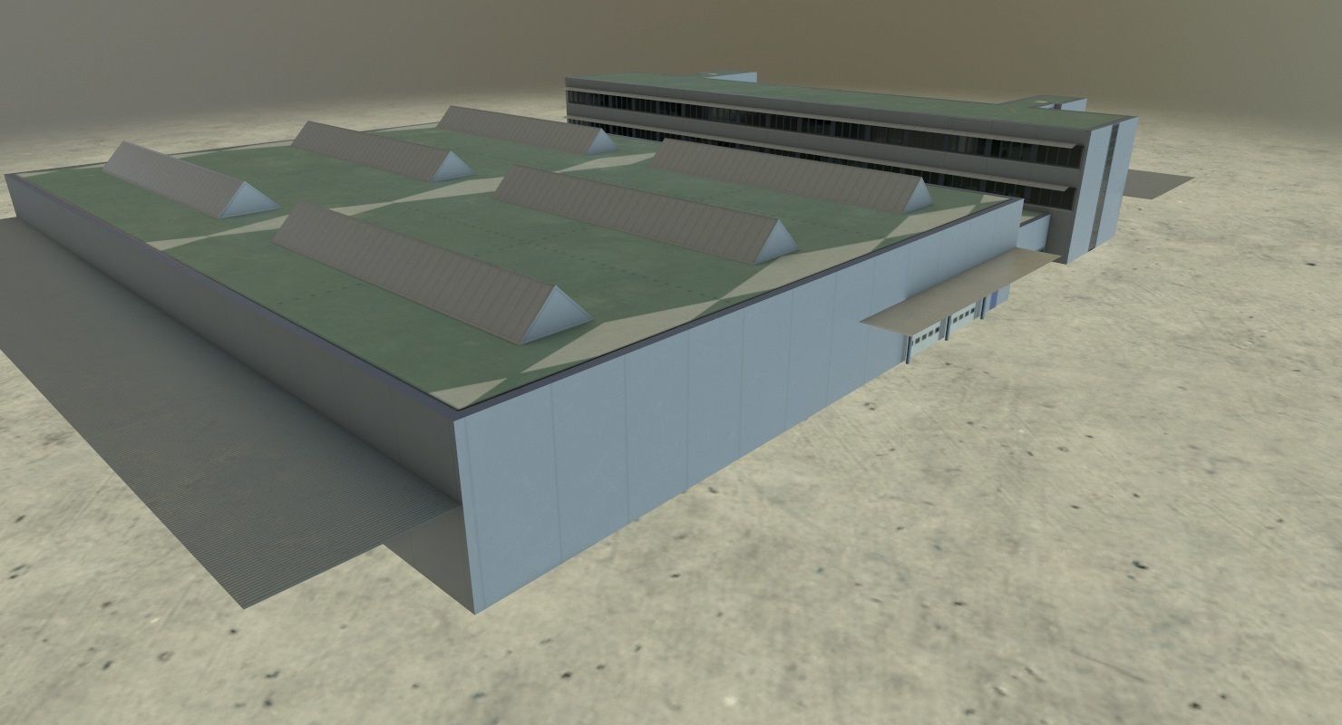 EDDB Hangar 2 Low-poly 3D model_6