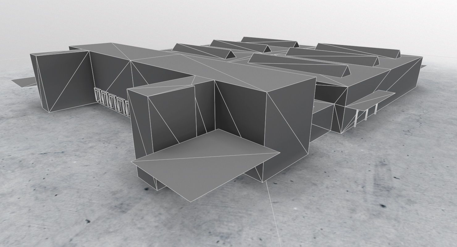 EDDB Hangar 2 Low-poly 3D model_9