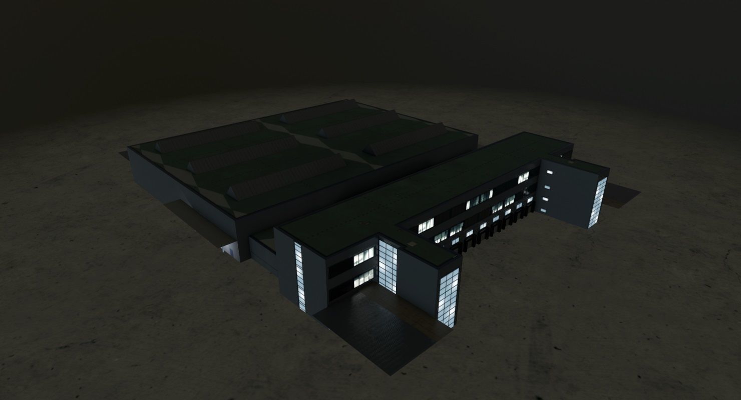EDDB Hangar 2 Low-poly 3D model_8