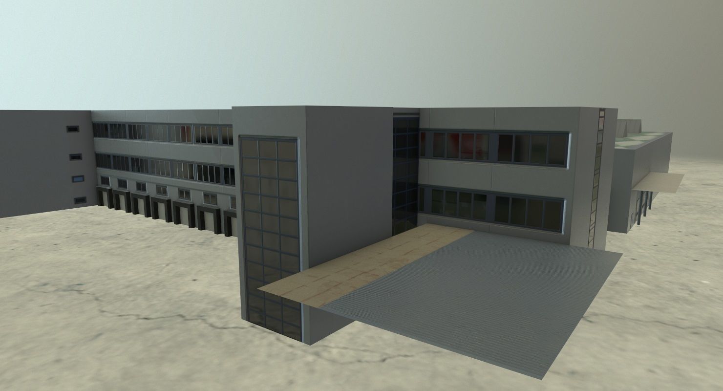 EDDB Hangar 2 Low-poly 3D model_2