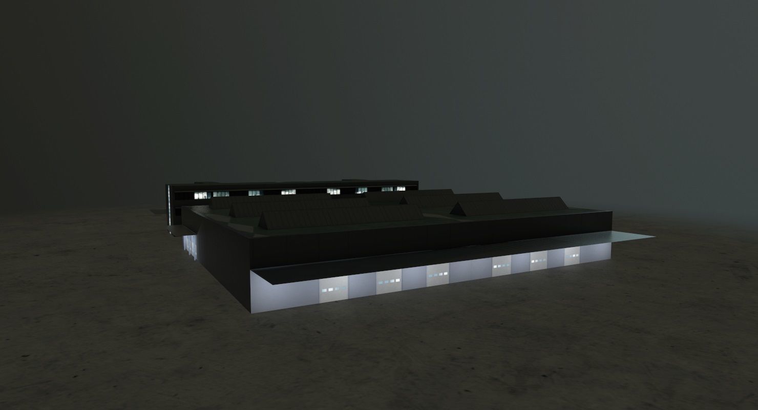 EDDB Hangar 2 Low-poly 3D model_7