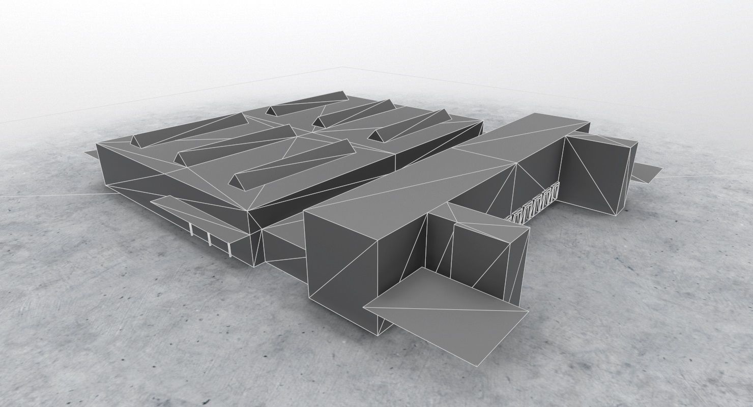 EDDB Hangar 2 Low-poly 3D model_10