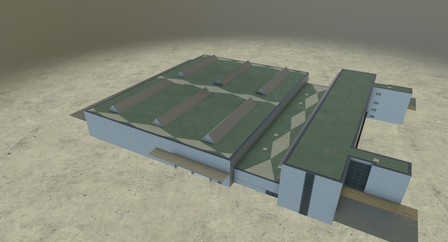 EDDB Hangar 2 Low-poly 3D model_3