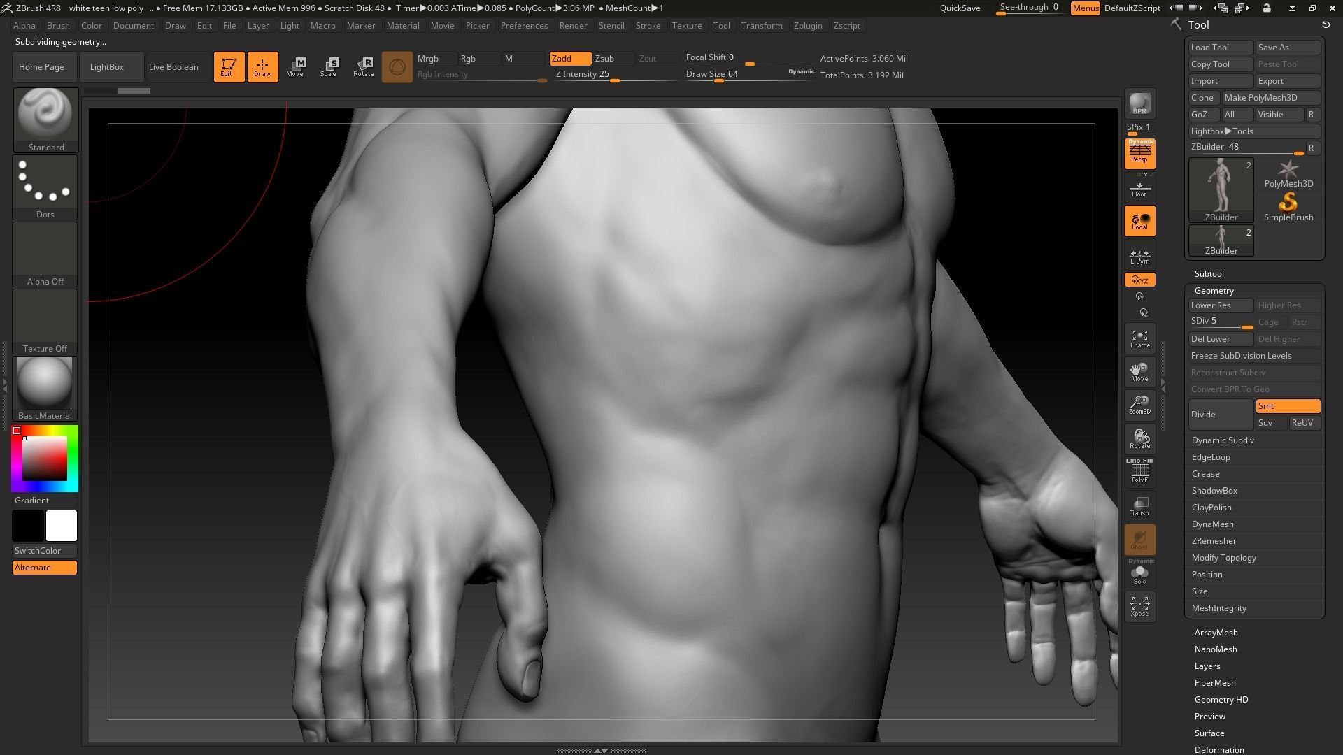 white teen 3D model_8