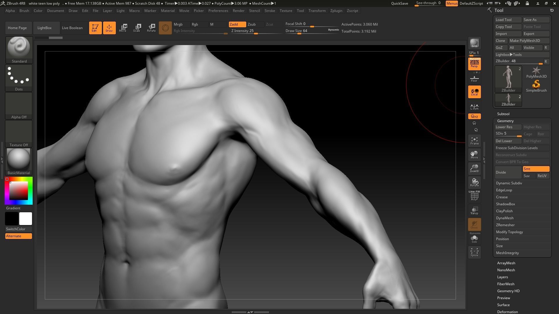 white teen 3D model_11