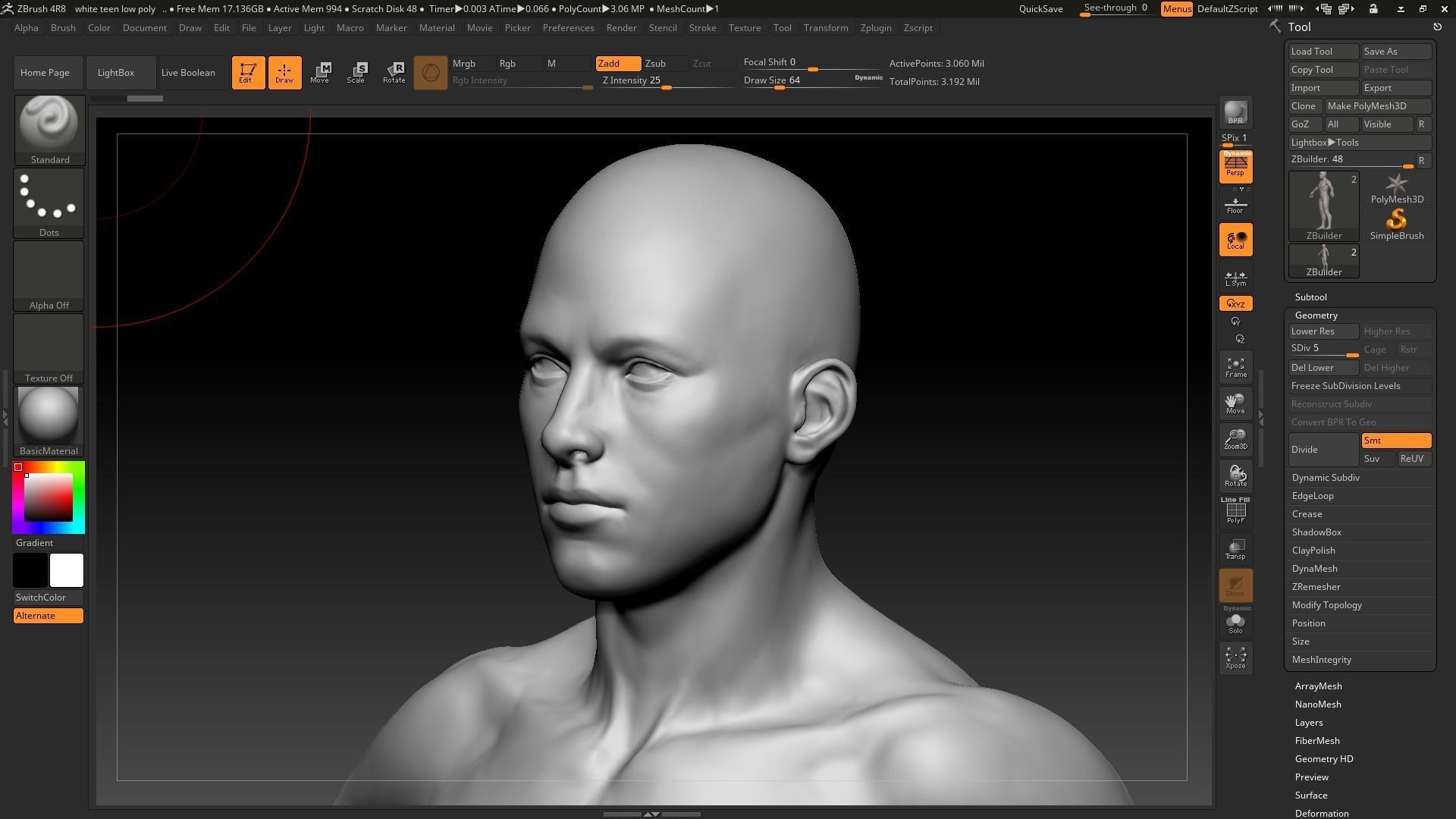 white teen 3D model_10