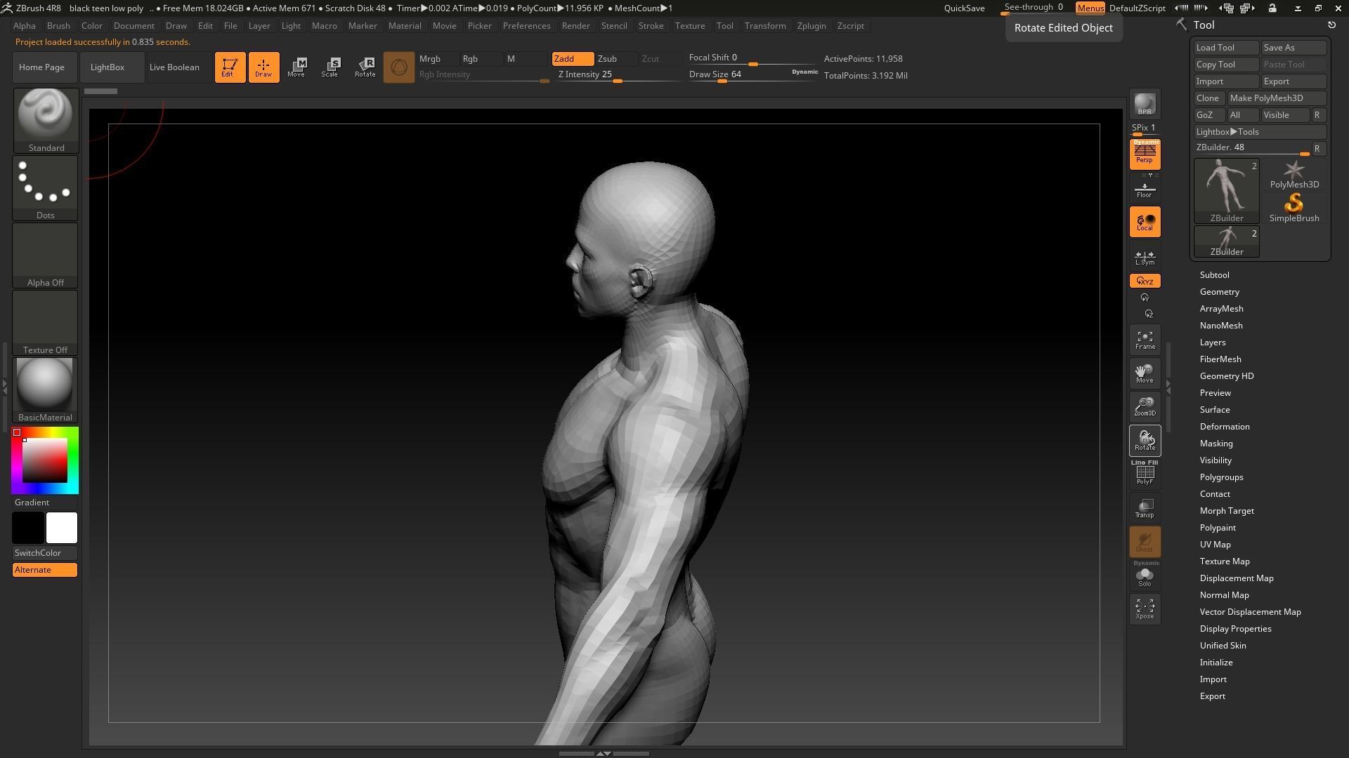 white teen 3D model_6