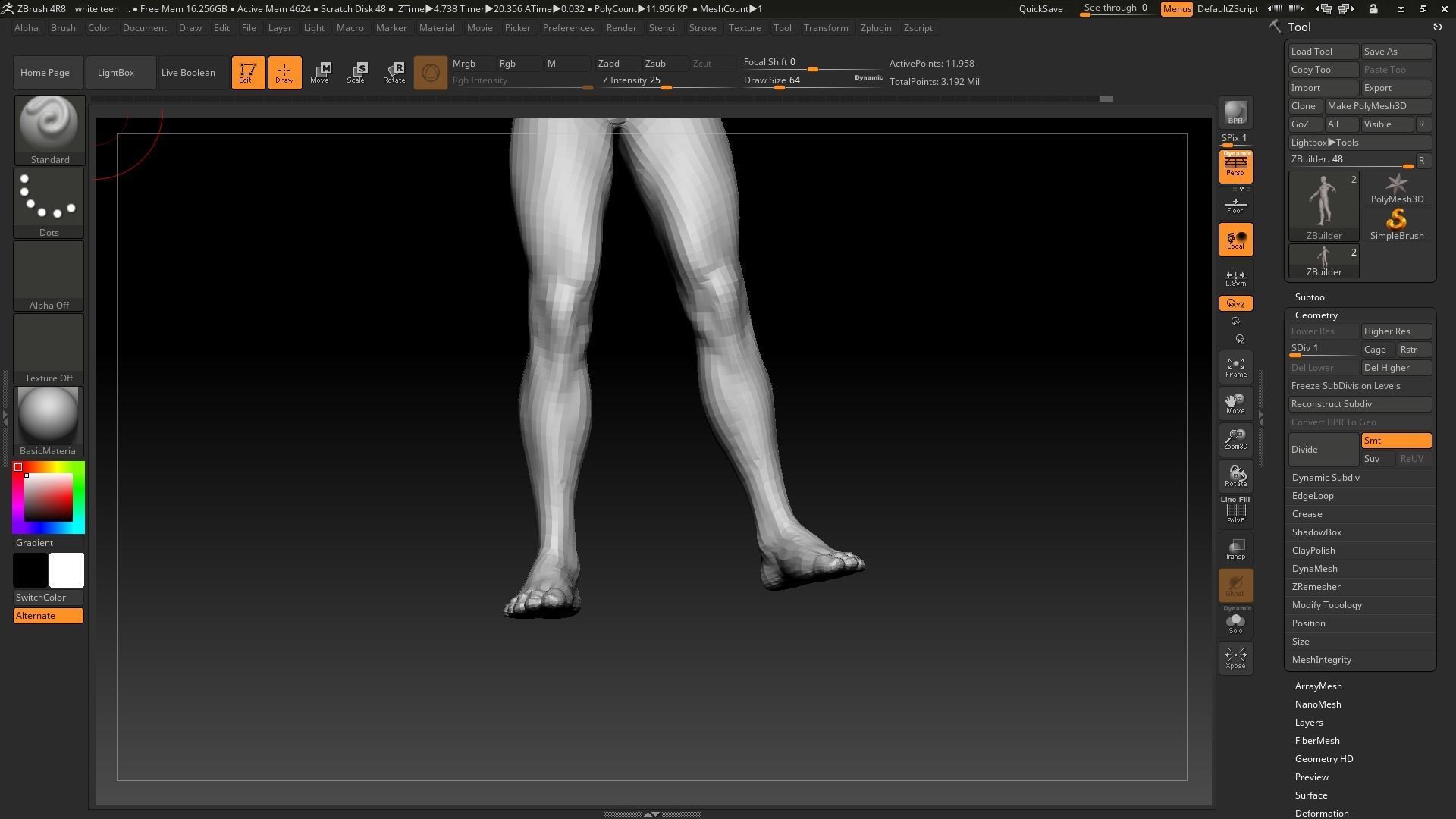 white teen male low poly version Low-poly 3D model_2