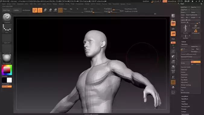 white teen male low poly version
