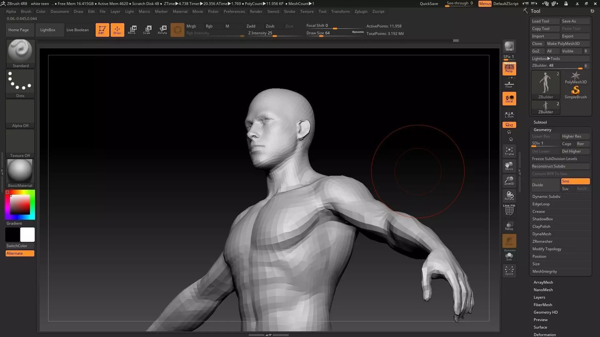 white teen male low poly version Low-poly 3D model_0