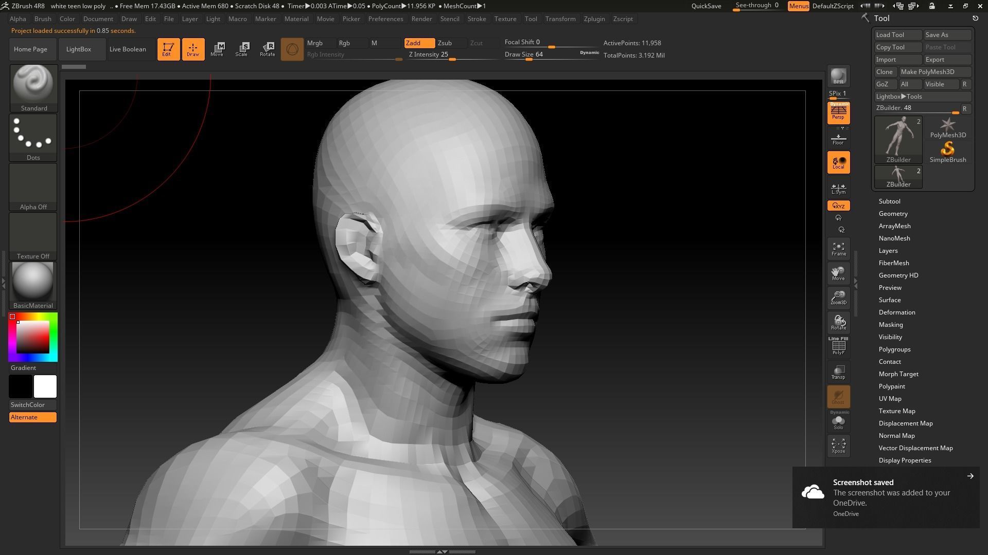 white teen male low poly version Low-poly 3D model_10