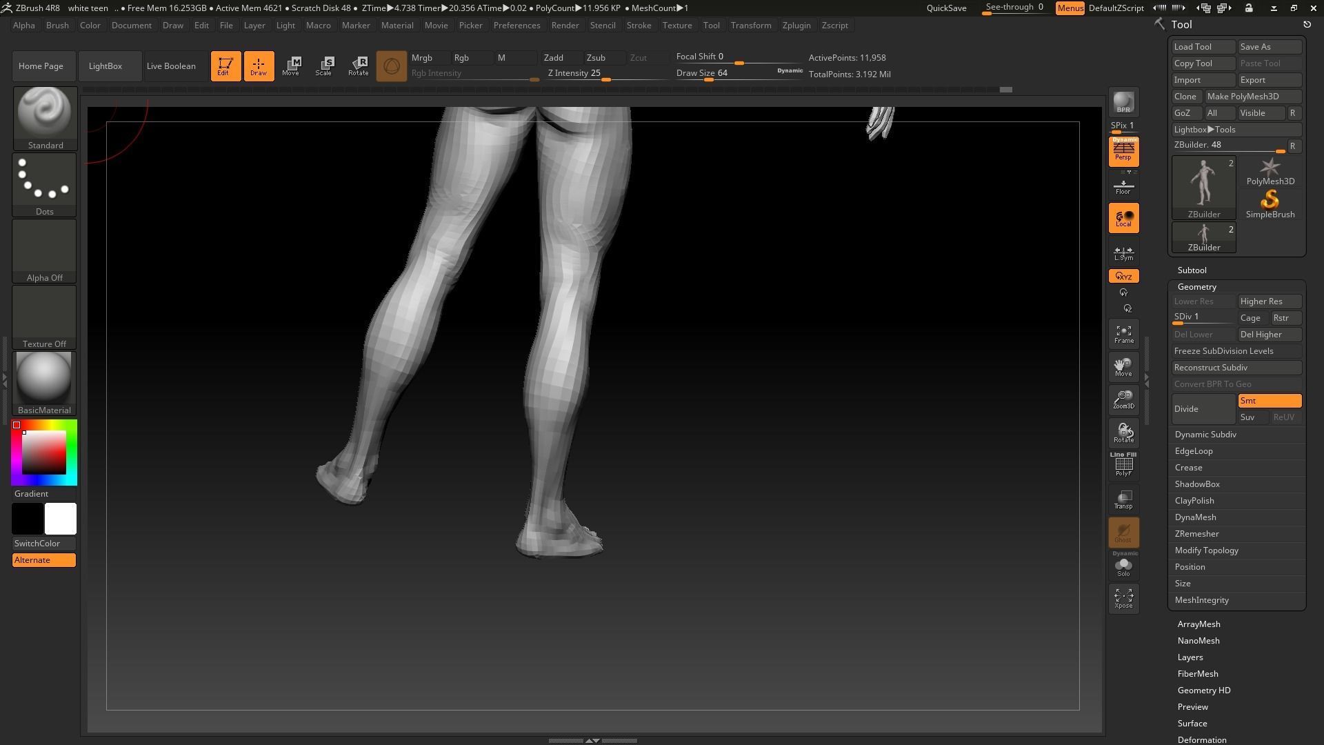 white teen male low poly version Low-poly 3D model_4