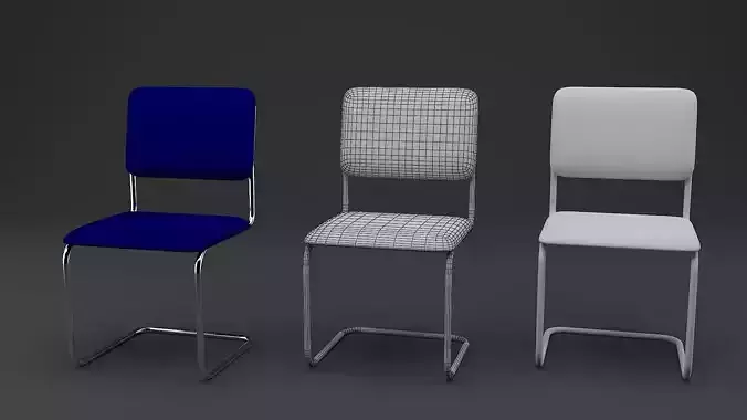 Chair 3D Model four chairs - four chairs