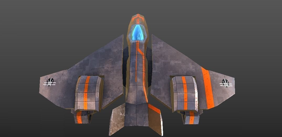 Kestral Jet Low-poly 3D model_9