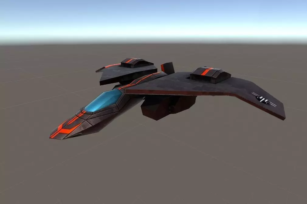 Kestral Jet Low-poly 3D model_0