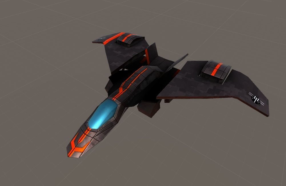 Kestral Jet Low-poly 3D model_8
