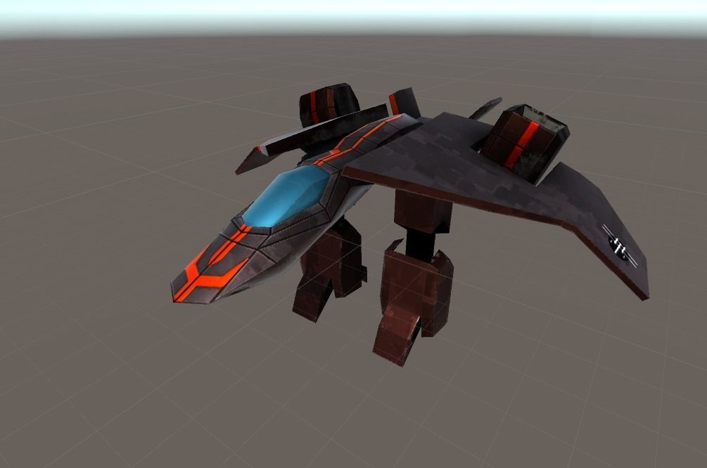 Kestral Jet Low-poly 3D model_4