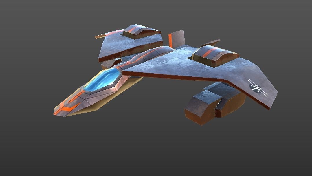 Kestral Jet Low-poly 3D model_10