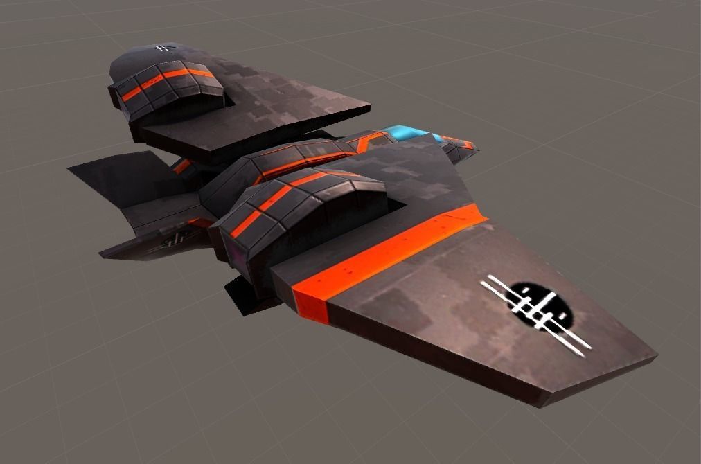 Kestral Jet Low-poly 3D model_6