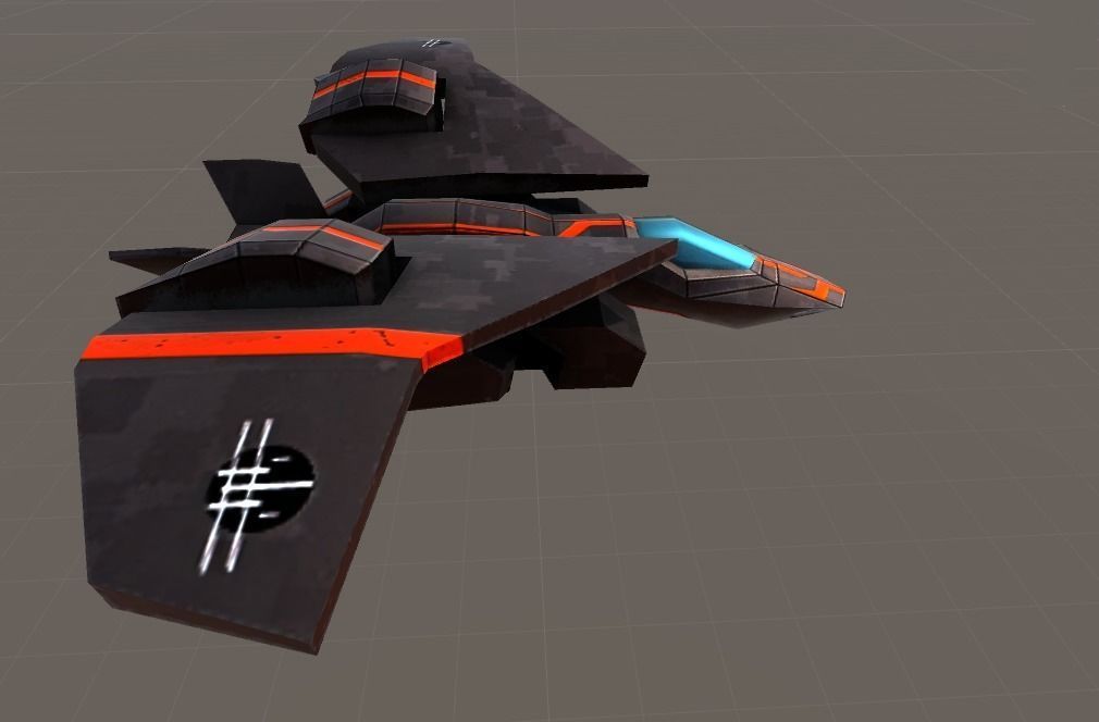 Kestral Jet Low-poly 3D model_7