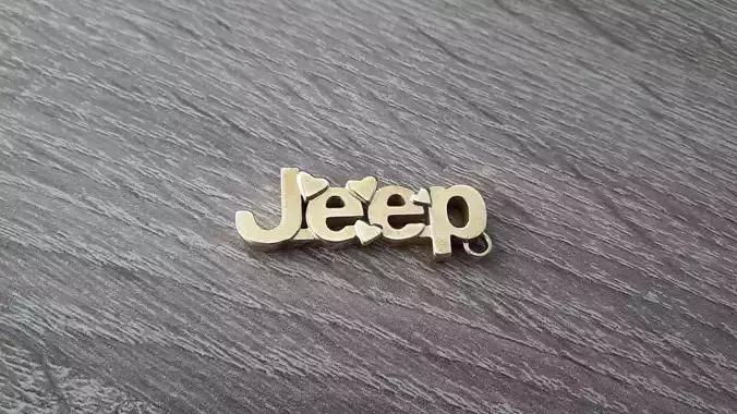 Jeep hearts keychain