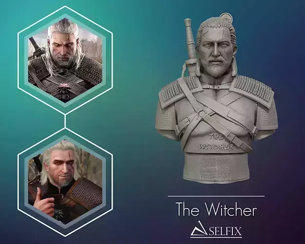 3D Sculpture of the witcher 3D print model