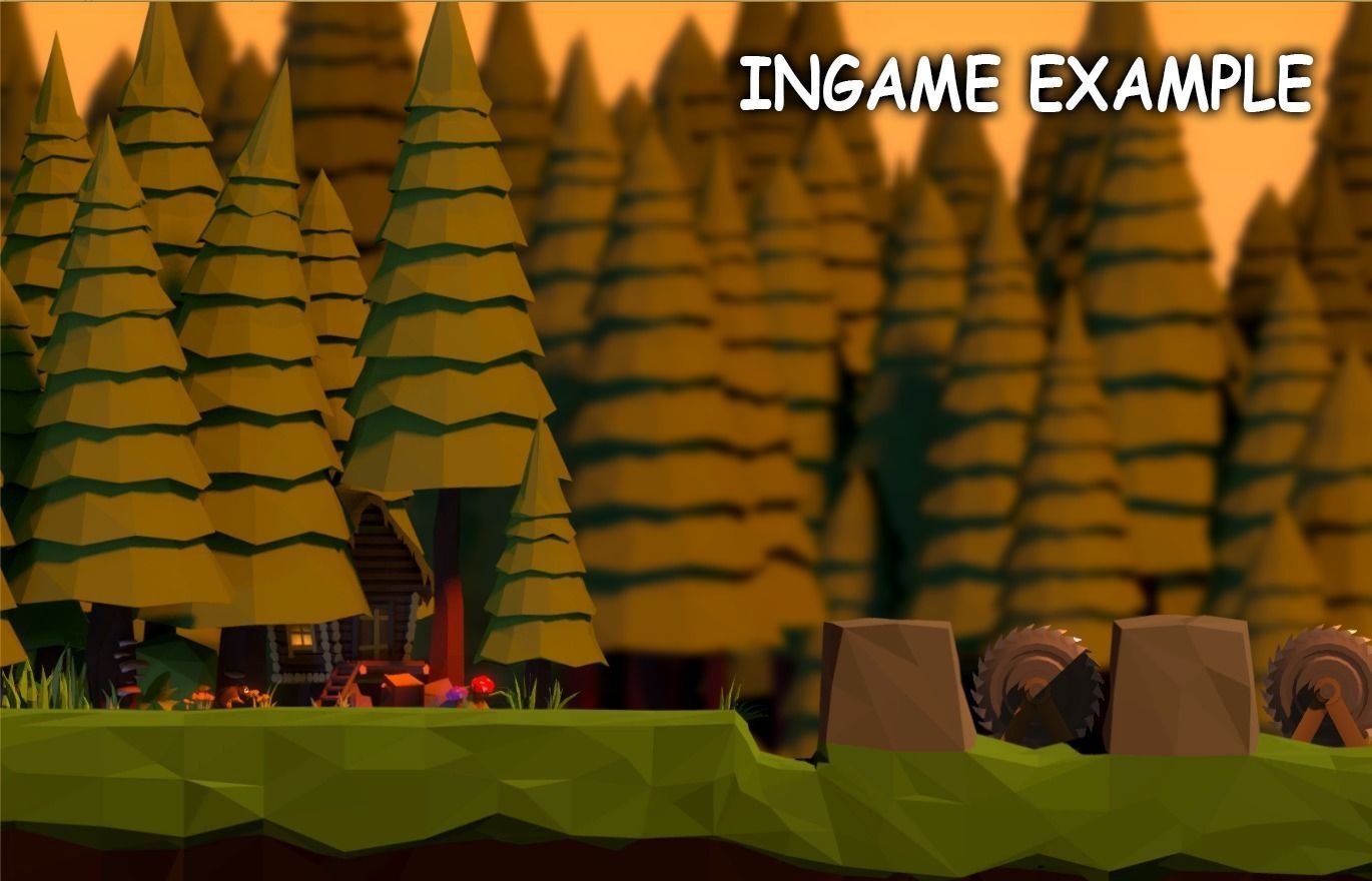 Lowpoly Forest Pack Low-poly 3D model_5