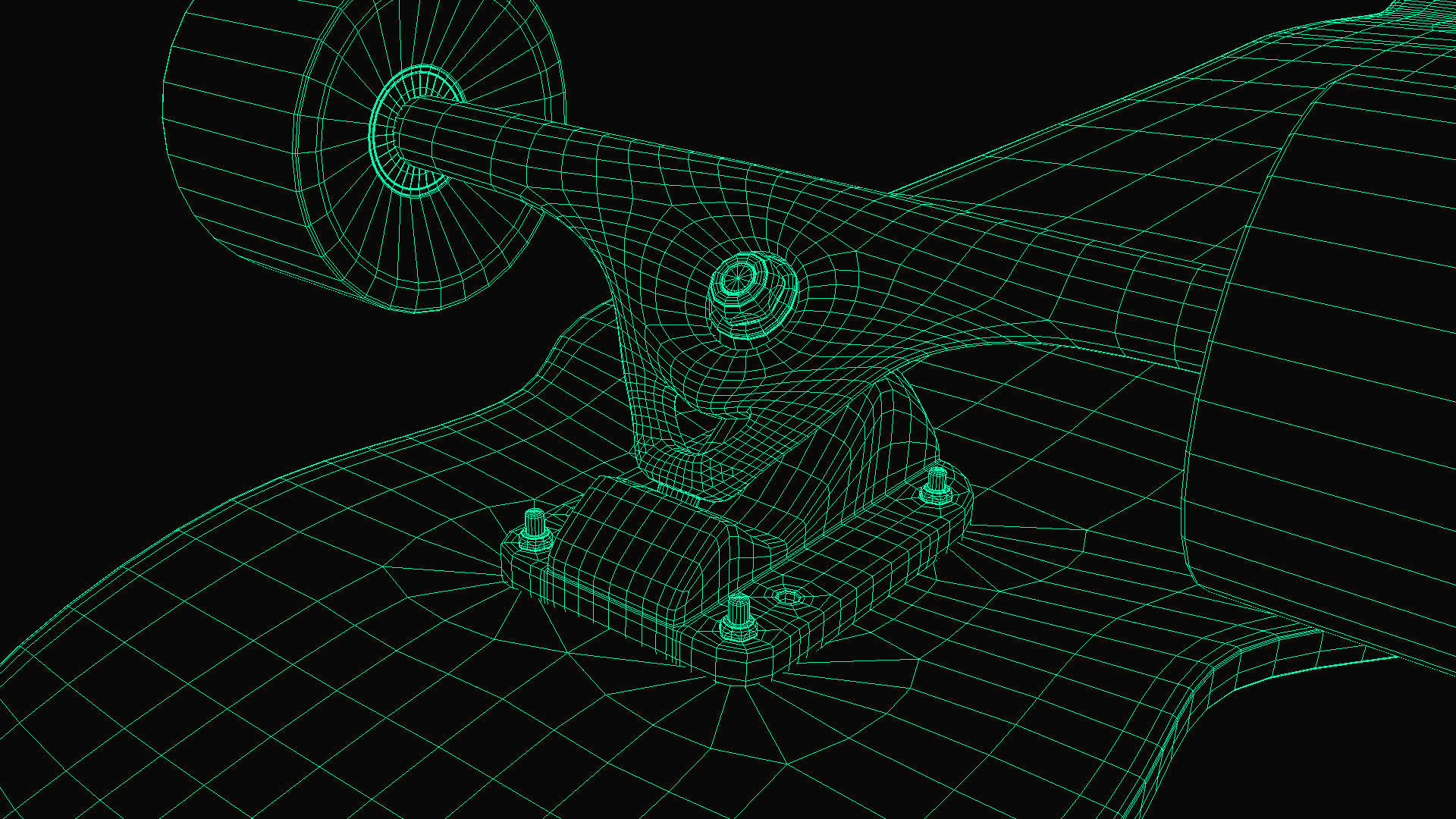 Rigged Longboard - Used Low-poly 3D model_29