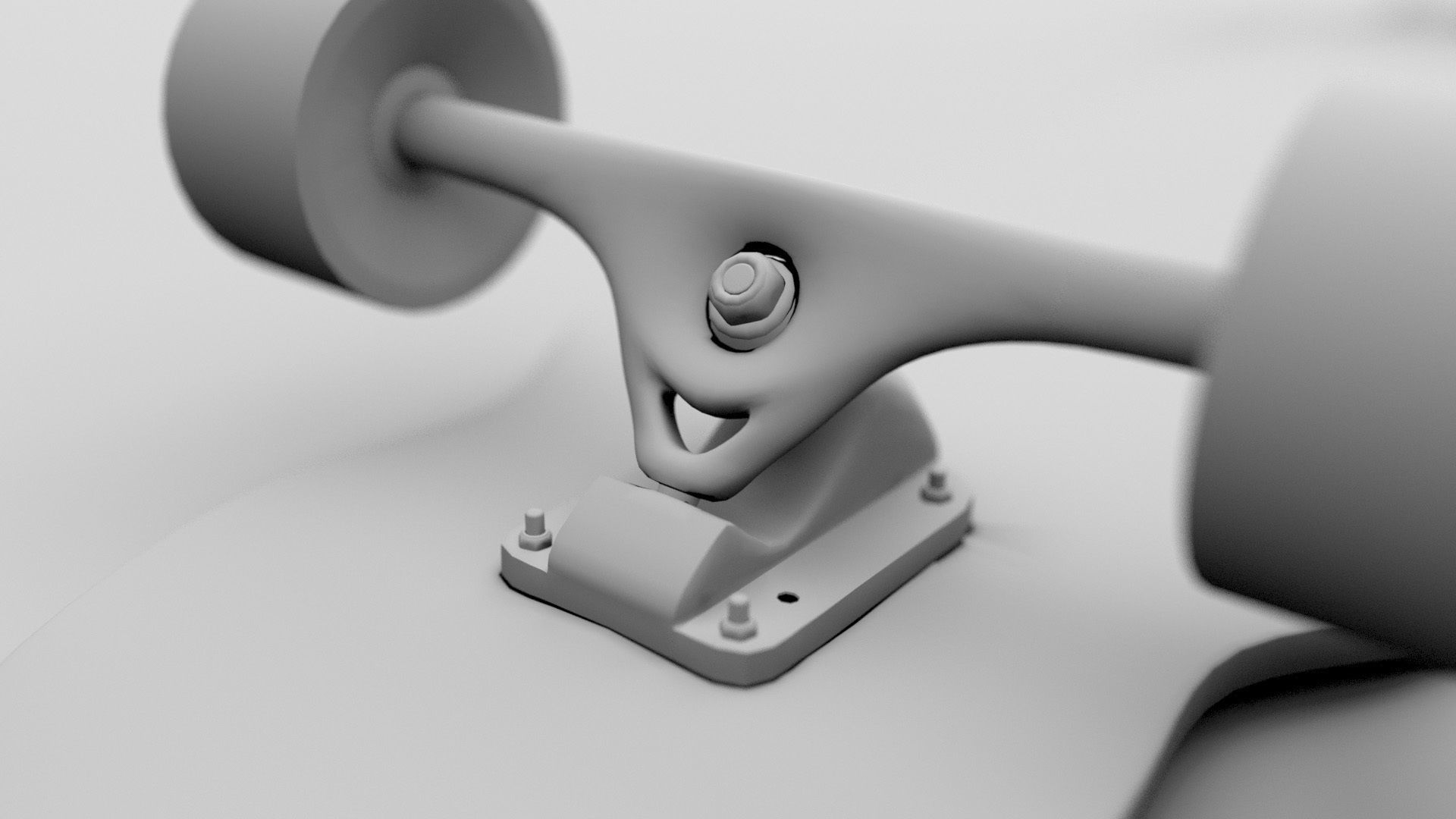 Rigged Longboard - Used Low-poly 3D model_28