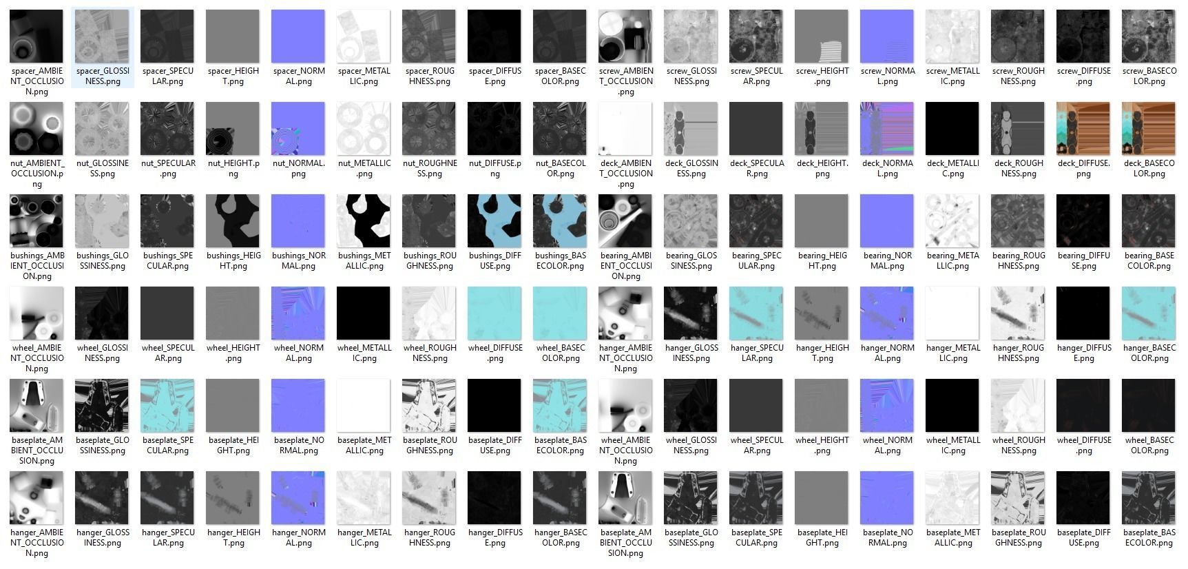 Rigged Longboard - Used Low-poly 3D model_25