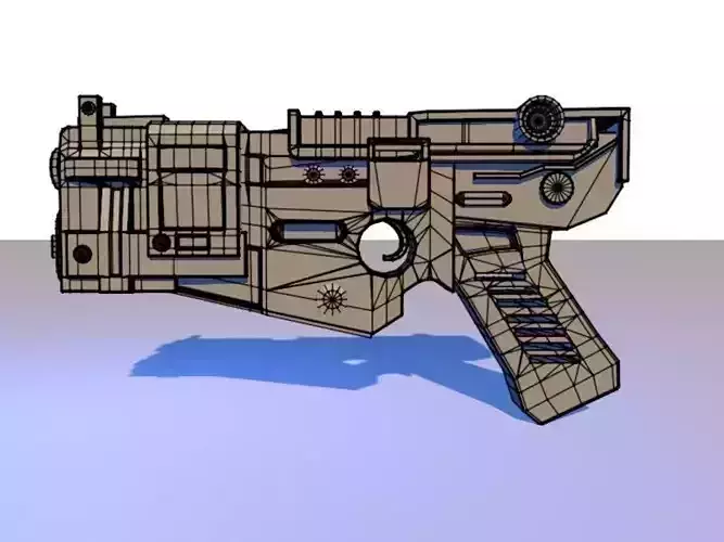 Wolfenstein 2 inspired pistol 3D model
