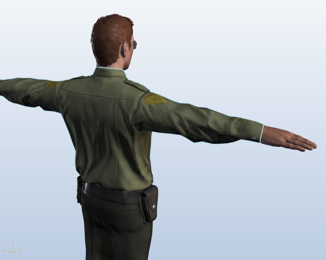 Sheriff Model 2018 Player Model - High Quality 3D model_2