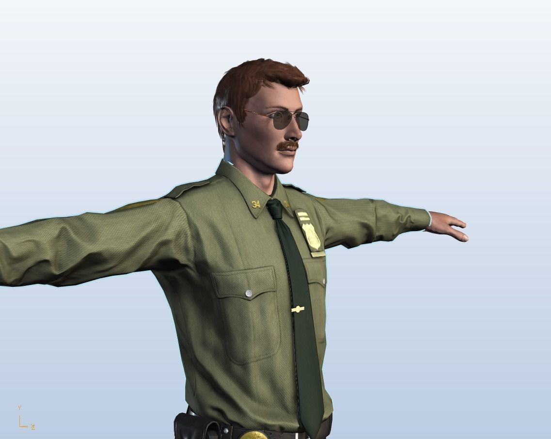 Sheriff Model 2018 Player Model - High Quality 3D model_1